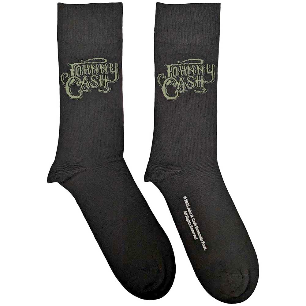 Johnny Cash - Text Logo Socks - Black